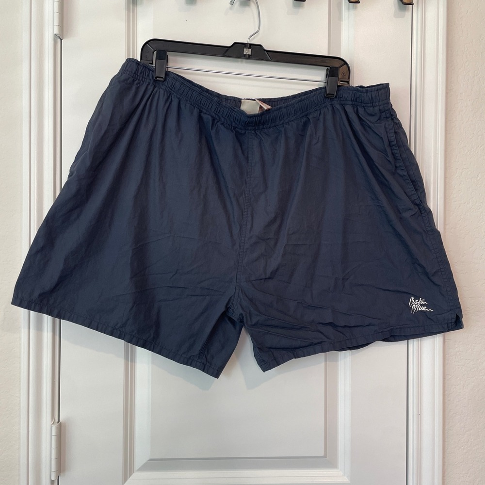 Men's Swim Trunks Navy Cotton Shell Lined‎ Summer Navy Cruise Vacation Pool XXL